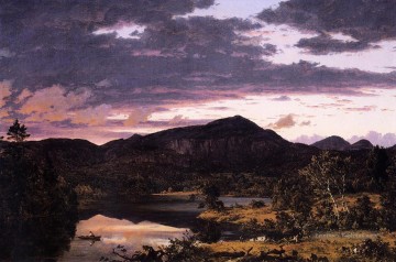 Scène de lac dans le paysage du mont Désert Fleuve Hudson Frederic Edwin Church Peinture à l'huile
